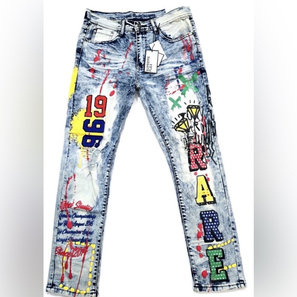 Rue 21 Supreme Flex Graphic Men's Skinny Jeans
Size 30x30